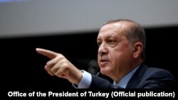 រូបឯកសារ៖ ប្រធានា​ធិបតី​តួកគី Recep Tayyip Erdogan។ 
