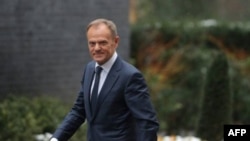 Le président du Conseil européen Donald Tusk à Londres, le 1er mars 2018.