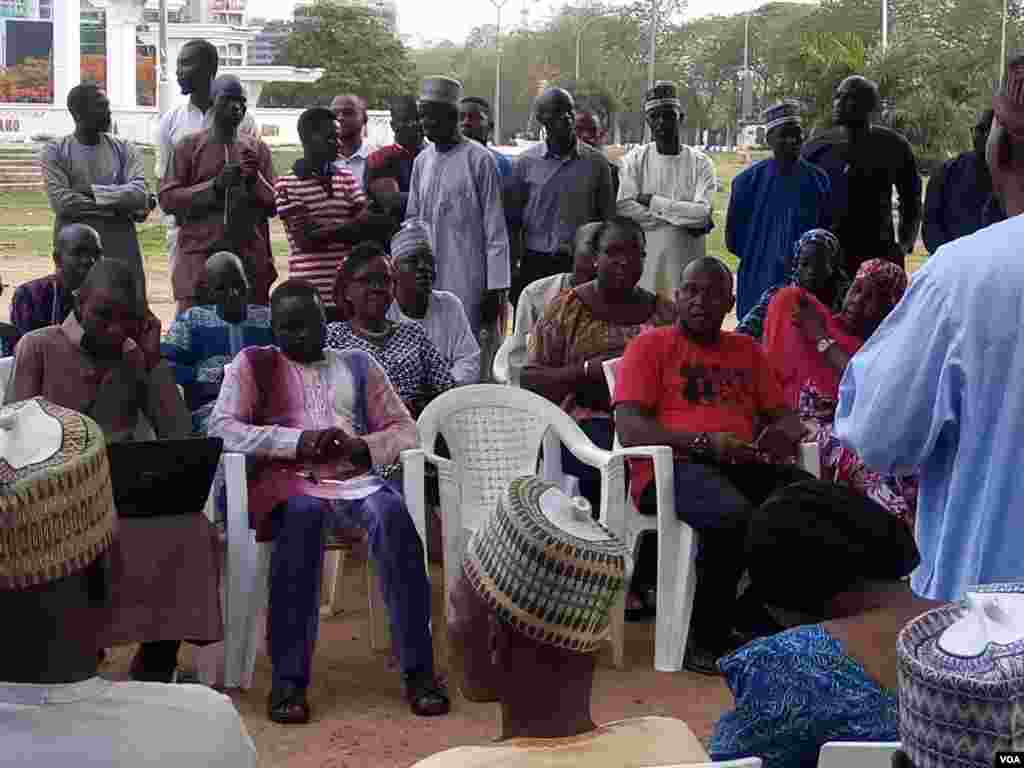 Dozens of members of the 'Bring Back Our Girls' Campaign hold a rally at Unity Fountain in Abuja to celebrate the release of 82 Chibok school girls in exchange for a number of Boko Haram militants and a reported cash payment.