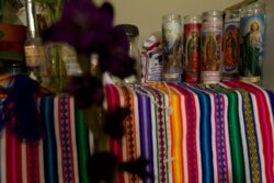 FILE - This photo shows the bedroom of Maria Chavalan-Sut of Guatemala, who sought sanctuary at a United Methodist church in Charlottesville, Va. She and other immigrants taking sanctuary had received letters threatening them with huge fines.