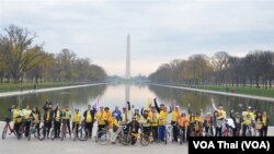 รวมภาพชาวไทยกรุงวอชิงตันปั่นเพื่อพ่อ 2558 