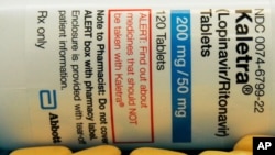 FILE - Abbott Laboratories' HIV drug Kaletra is seen in a Chicago pharmacy, June 5, 2007. 