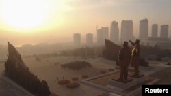 지난 1일 평양 만수대 언덕 주변 풍경.