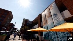 Pedestrians walk down Fountain Avenue in Springfield, Ohio, Sept. 11, 2024. Local officials announced that a two-day CultureFest that was to have started in the city Sept. 27 is being canceled because of threats and safety concerns.