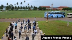 Một đoàn nhà báo được Hải quân Campuchia đưa đi tham quan căn cứ Ream ở tỉnh Preah Sihanouk hồi tháng 7/2019. 