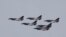 资料照：中国空军歼10战机表演队参加巴基斯坦阅兵日前的彩排。（2019年3月18日）