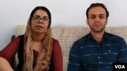  سیروس عباسی (راست) و فریده ویسی، دو فعال مدنی اهل کردستان