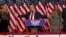 Rais mteule Donald Trump akifurahia matokeo ya uchaguzi wa rais ambapo alikuwa anaelekea kupata ushindi usiku wa Jumatano Novemba 6, 2024, huko West Palm Beach, Florida.