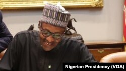 Le président nigérian Muhammadu Buhari lors de sa visite aux Etats-Unis, le 30 avril 2018.