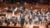 The Nashville Symphony Orchestra prepares to record Richard Danielpour's "Darkness in the Ancient Valley" at Schermerhorn Symphony Center, Nashville, Tennessee. (Courtesy Nashville Symphony)