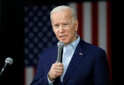 Democratic presidential candidate former Vice President Joe Biden speaks during a campaign event at the North Iowa Events Center, Jan. 22, 2020, in Mason City, Iowa.