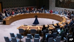 联合国安理会在联合国总部就以哈战争问题投票。（2024年3月22日）