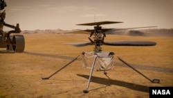 Para insinyur di Badan Penerbangan dan Antariksa (National Aeronautics and Space Administration/NASA) berencana mengirim helikopter miniatur untuk terbang di atas permukaan Mars bulan depan. (Foto: Courtesy/NASA)