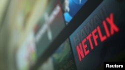 Logo Netflix pada sebuah foto ilustrasi di Encinitas, California, 18 Januari 2017.