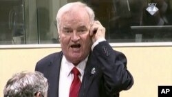 Ratko Mladić na izricanju presude kojom je osuđen na doživotni zatvor, 22. novembar 2017.