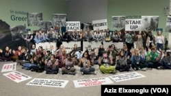 COP29 məkanında ekofəalların aksiyası
