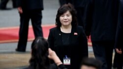 FILE - North Korean Vice Minister of Foreign Affairs Choe Son Hui attends the welcome ceremony of North Korea's leader Kim Jong Un (not pictured) at the Presidential Palace in Hanoi, March 1, 2019.