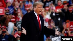 President Donald Trump during a campaign event North Carolina