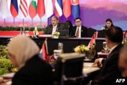Brunei’s Second Minister of Foreign Affairs Erywan Yusof speaks during the ASEAN Post Ministerial Conference with the United Kingdom at the Association of Southeast Asian Nations (ASEAN) Foreign Ministers’ Meeting in Jakarta on July 13, 2023. (Photo by AJ