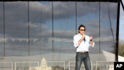 Earth Day 2010 Campaign Director Nate Byer speaking at the Global Day of Service event at the National Mall, Washington, D.C.