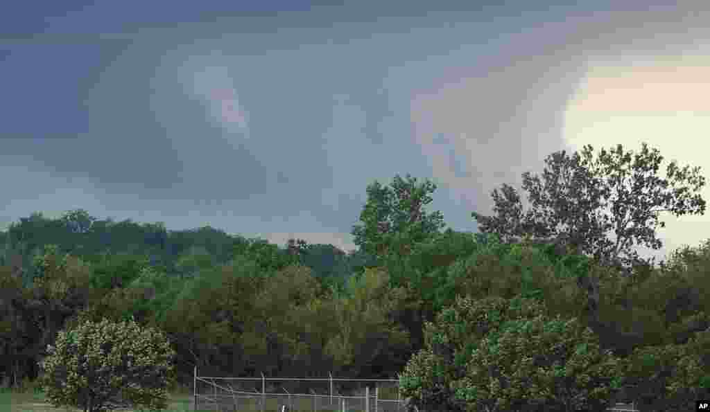 Storms move through Newcastle, Oklahoma, May 6, 2015.