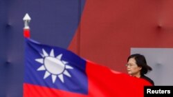 FILE - Taiwan's then-President Tsai Ing-wen attends the National Day celebration ceremony in Taipei, Taiwan, Oct. 10, 2023.