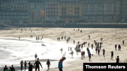 Spaniards emerge from lockdown during the global outbreak of the coronavirus disease (COVID-19) in San Sebastian, May 2, 2020.