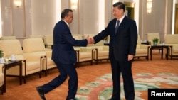 资料照：中国国家主席习近平在北京人大会堂会晤到访的世界卫生组织总干事谭德塞。（2020年1月28日）