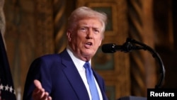 ԱՄՆ նախագահ Դոնալդ Թրամփը։ Մար-ա-Լագո, Փալմ Բիչ, Ֆլորիդա նահանգ, փետրվարի 18, 2025թ․։