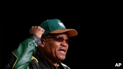 South Africa's ruling party president Jacob Zuma addresses party delegates, during the African national Congress policy conference in Johannesburg, South Africa, June 30, 2017.