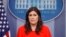 Juru bicara Gedung Putih, Sarah Huckabee Sanders (Foto: dok).