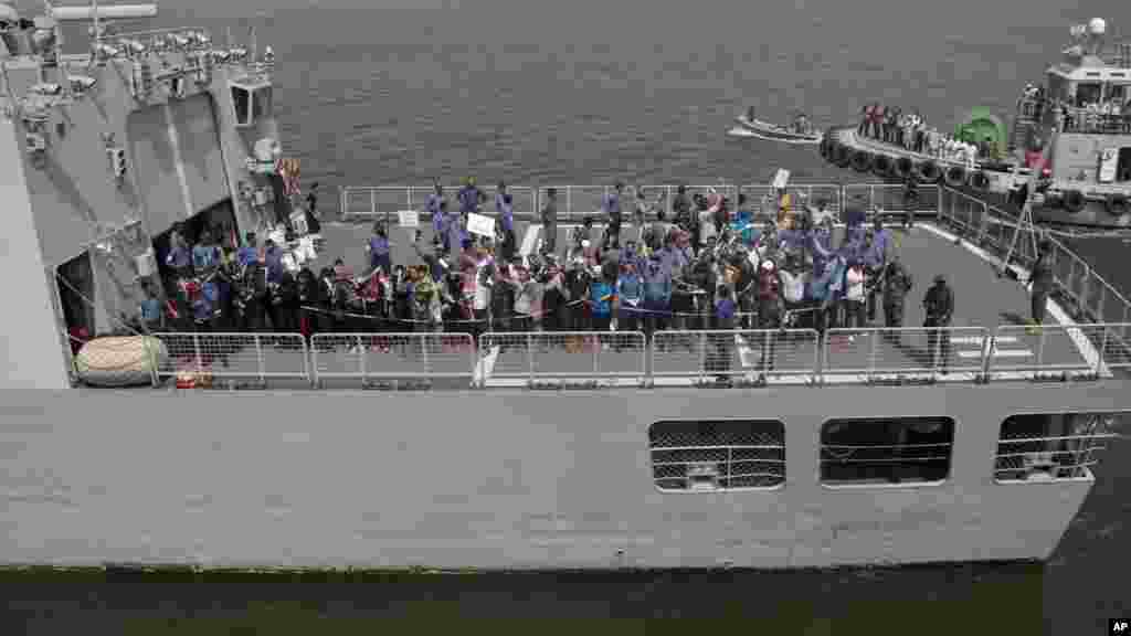 &#39;Yan gudun hijira daga Yemen a Pakistan, Afrilu 7, 2015.