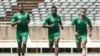 Des joueurs de l'équipe nationale kenyane s'entrainent au Kasarani Stadium de Nairobi, Kenya, le 20 mai 2019. 