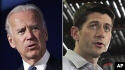 Wapres AS Joe Biden (kiri) dan Cawapres Partai Republik, Paul Ryan saling melontarkan kecaman dalam kampanye mereka (foto: dok).