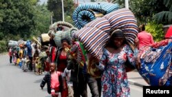 የኮንጎ ዲሞክራቲክ ሪፐብሊክ ነዋሪዎች ምሥራቃዊ ከተማ ጎማን ለቀቅ እየሸሹ