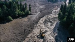 მეწყერი რაჭაში, საქართველო. 4 აგვისტო, 2023 წ.