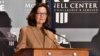 CIA Director Gina Haspel addresses the audience as part of the McConnell Center Distinguished Speaker Series at the University of Louisville, in Louisville, Ky., Sept. 24, 2018. 