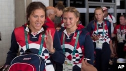 브라질 리우올림픽에 출전하는 러시아 국가대표팀 선수들이 지난달 29일 리우데자네이루 국제공항을 통해 입국하고 있다. (자료사진)