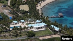 Facilities at Little St. James Island, one of the properties of financier Jeffrey Epstein, are seen in an aerial view, near Charlotte Amalie, St. Thomas, U.S. Virgin Islands, July 21, 2019. 