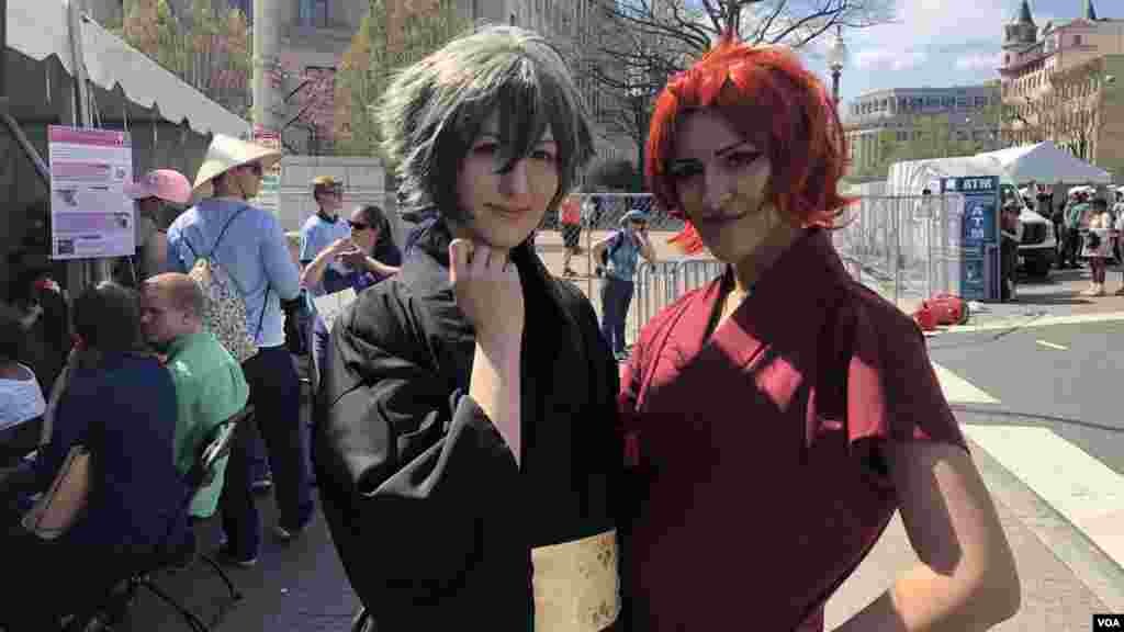 Some visitors were dressed up as Japanese anime characters.