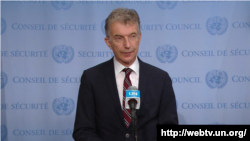 크리스토프 호이스겐 유엔주재 독일 대사가 6일 유엔 제3위원회에서 중국의 인권 침해 상황을 규탄하는 39개국 공동 성명을 발표했다.