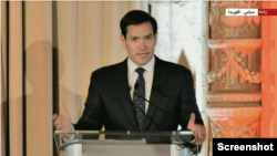 مارکو روبیو در مراسم اهدای جایزه همبستگی لخ والسا در میامی ایالت فلوریدا