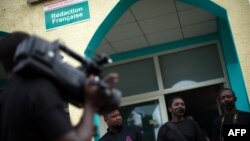 Des journalistes s'estiment muselés dans l'exercice de leur travail. Ils manifestent lors de la Journée de la Presse à Bujumbura au Burundi le 3 mai 2015.