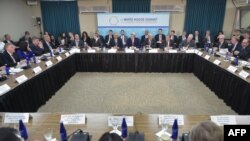 18일 미국 백악관에서 폭력 극단주의에 대처하기 위한 정상회의가 열리고 있다.