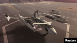 Hasil ilustrasi artis mengenai konsep taksi terbang milik Uber, 7 Mei 2018 (foto: Uber/Dibagikan via Reuters)