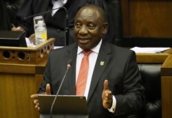 Presiden Afrika Selatan Cyril Ramaphosa di Cape Town, 13 Februari 2020. (Foto: dok).