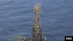 Proyek pertambangan gas alam yang dioperasikan perusahaan Noble Energy di Cyprus. (21/11)